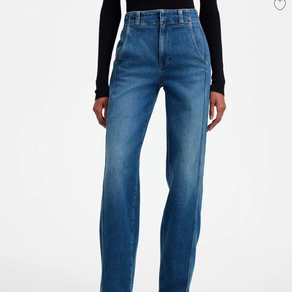 Madewell Tapered Denim Trousers Jeans NWT - Picture 2 of 4